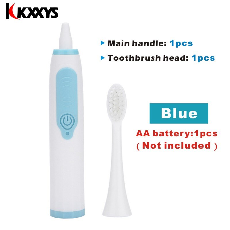 Ultrasonic Electric Toothbrush AA battery Economic style Tooth Brush Toothbrush Adult Electronic Washable Whitening Teeth Brush: Blue 1set