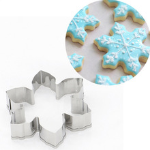 Rvs Kerst Pasen Cookie Cutter Sneeuwvlok 3d Cookie Mallen Bakvormen Bakvorm Gingerbread Biscuit Cutter