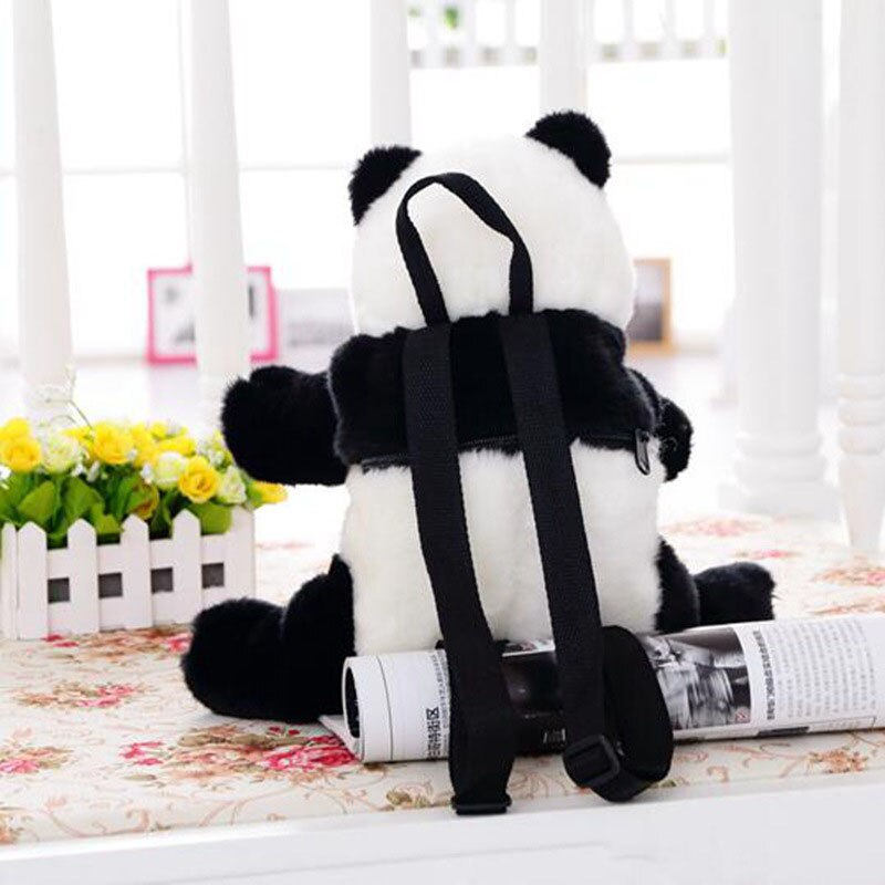 35x22cm Cartoon Panda Backpack Shoulder Bag Animal Plush Doll for Boy Girl -B5: Default Title