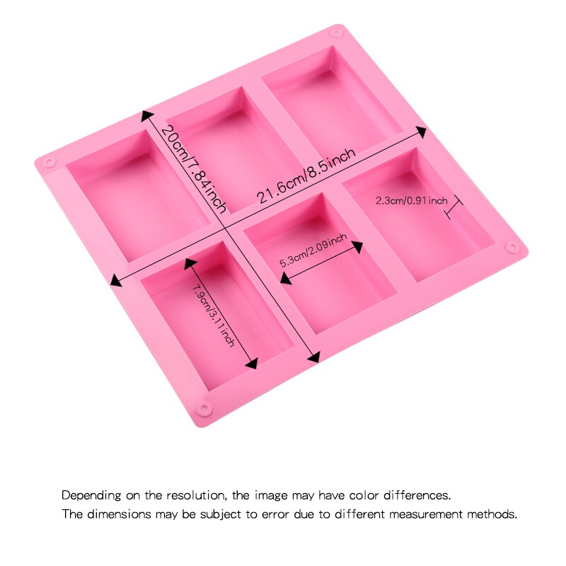 Silicone Mold Soap Molds Candle for Making 6-hole Square Form Candles Cake DIY Chocolate Arts Crafts Sewing Home Garden