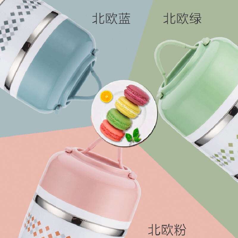Japanese Thermos Lunch Box for Food Container Stainless Steel Thermal Food Storage Container 1 2 3 Tier Insulated Bento Box
