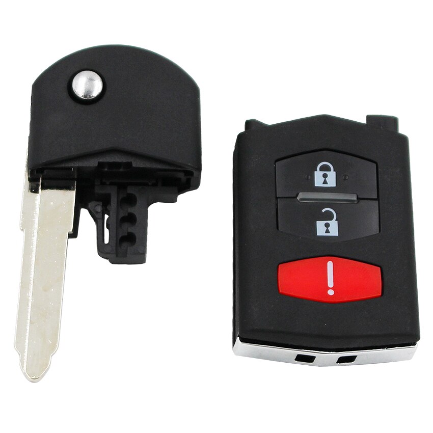 3/4 buttons Flip Remote Key Fob Shell Case fob 4 Button for Mazda 3 5 6 RX-8 CX-7 CX-9 RX-8 with uncut HU133 blade