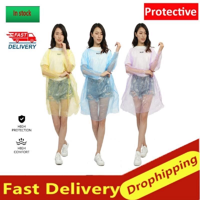 directe Transparent/bleu/jaune confortable imperméable jetable imperméable en plastique imperméable Poncho capuche pour enfants adultes en plein air