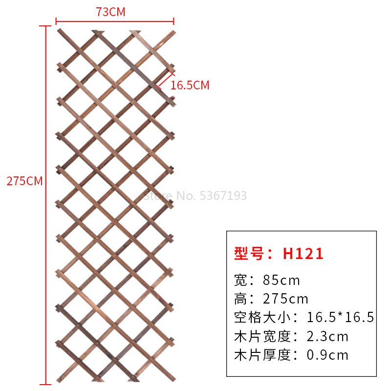 Clôture en bambou, décoration, fleurs de vigne de métope, grille de carbonisation, cloison, anticorrosion, bois Flexible: Thickening 0 9cmH121