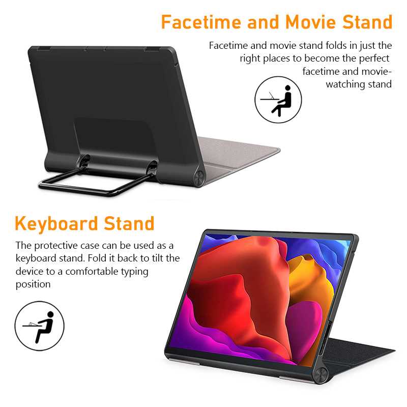 Étui intelligent pour tablette Lenovo Yoga Tab 13, à la