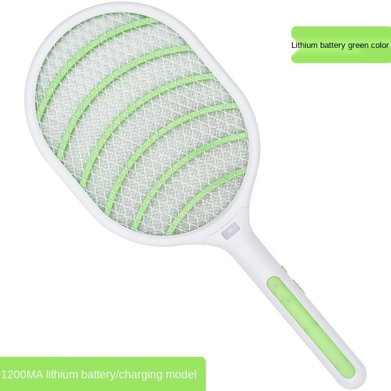 Electric Mosquito Swatter Rechargeable Household Multi-function Three Layer Net Powerful Battery Fly Swatter Mosquito Swatter: P