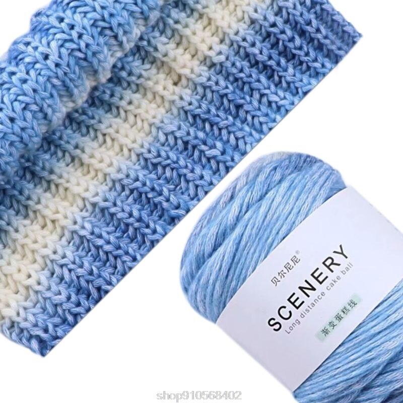 100g kamgarn hand stickning kaka garn gradient ombrecrochet vävd tråd diy hantverk för halsduk tröja kappa  n17 20: 6 ee 703462- c