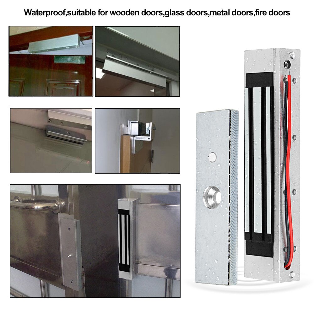 DC12V Electromagnetic Lock 180KG/350lbs Electric Magnetic Lock Waterproof Electronic Door Locks 60KG 280KG/600lbs Holding Force
