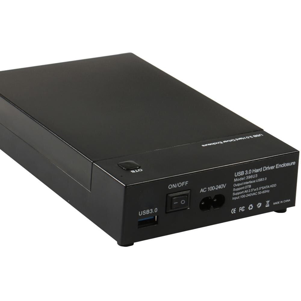 Hard Drive Disk External Enclosure USB 3.0 2.5" 3.5" SATA SSD HDD Disk Case Box Support UASP 8TB Drives OTB One Touch Backup