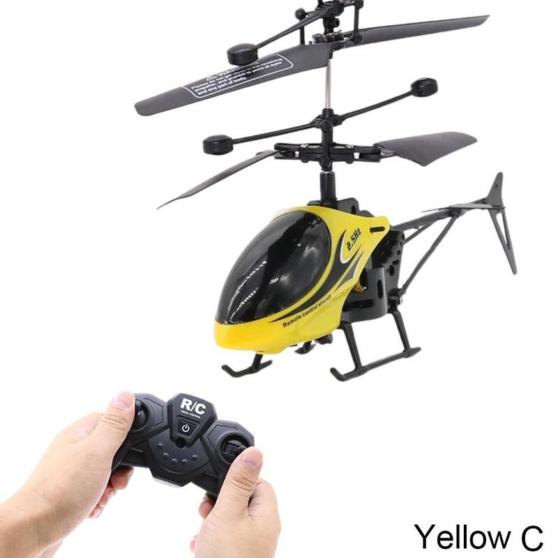 RC Mini helicóptero de 2 vías Helicóptero De Control Remoto remotos resistente caída ligera con helicóptero de Control de niños T N6H4: yellow
