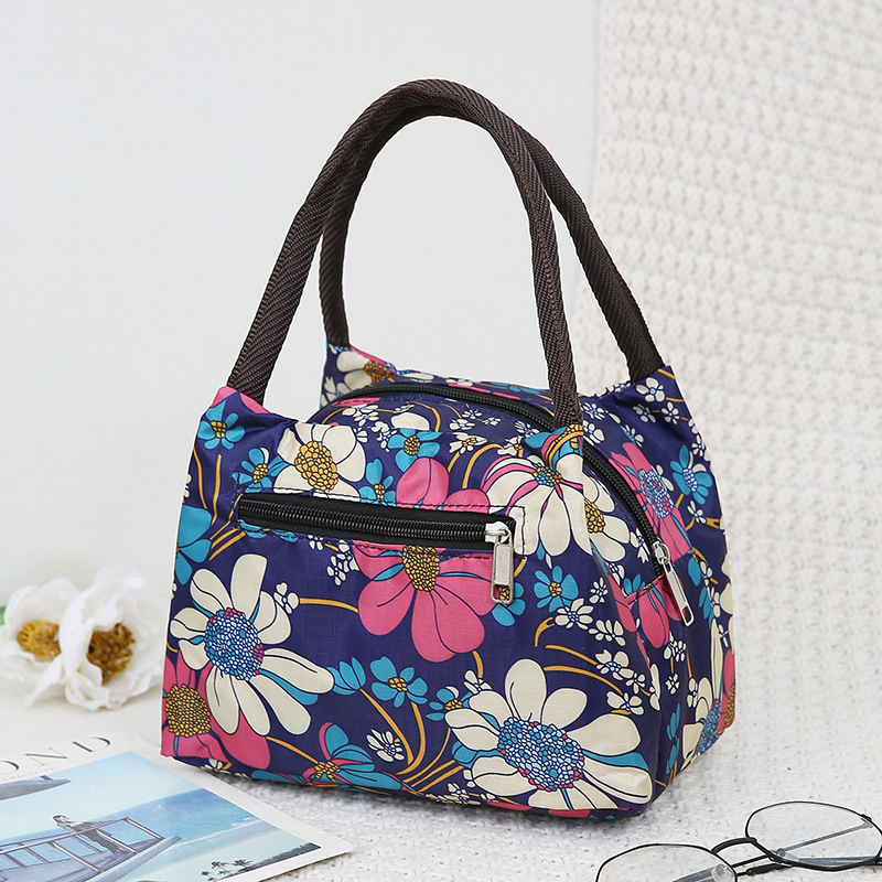 Reusable Lunch Bag For Women Large Capacity Oxford Cloth Waterproof Lunch Box Bag Office Worker Student Lunch Tote Bags: green