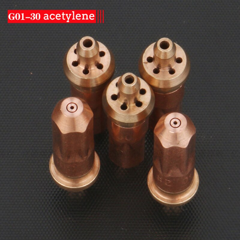 5pcs/set Welding Tips Welding Nozzles for G01-30100/300 Acetylene Oxygen Cutting Welding Oxy-acetylene Oxy-propane