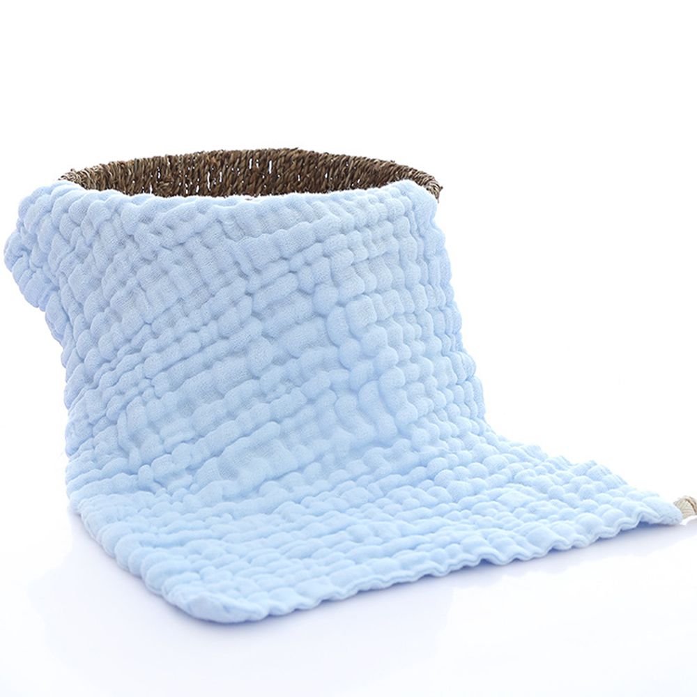 Toalla de baño suave y cómoda para bebé, paño de alimentación de baño, Natural e inofensivo, 26x26cm: Light blue
