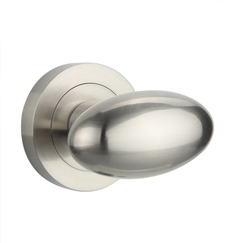 egg shaped oval door handle, no lock body, zinc alloy, 4 colors, door lock anti-theft lock home hardware: MULTI