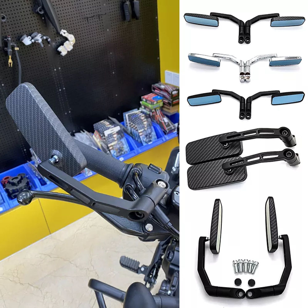 Specchietti retrovisori laterali universali per moto 8mm 10mm Specchietto convesso laterale posteriore ATV per Harley Honda Yamaha Suzuki Kawasaki