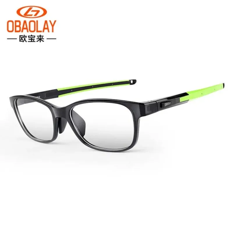 OBAOLAY-Sunglasses for Men, Sports Glasses, Basketball Mirror, Football Glasses, Can Be Equipped with Myopia, Cycling Glasses: green