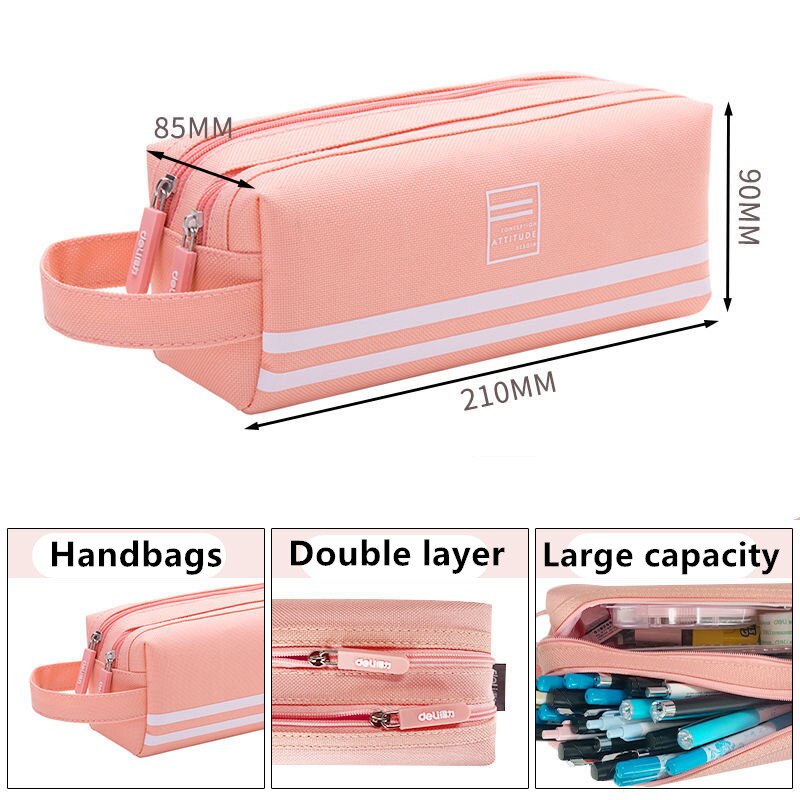 Large Capacity Pencil Case School Students Stationery Pen Storage Bag Supplies Pen Box Pencil Cases Office Stationary Supplies: A3