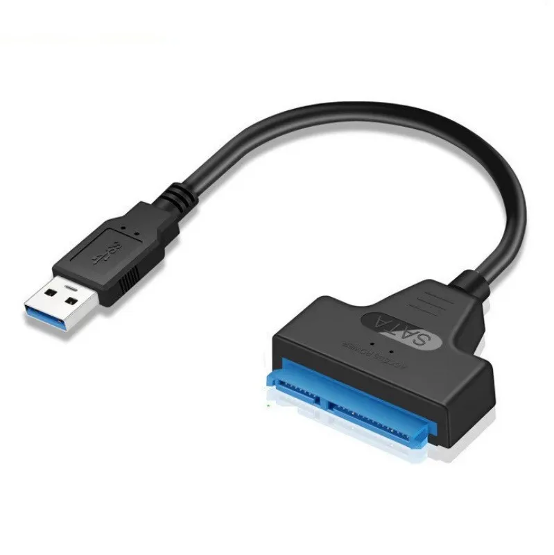 USB 3.0 To Sata Cable For 2.5 Inch External HDD SSD Hard Drive Adapter SATA To USB Hard Disk Adapter Computer Cable: black