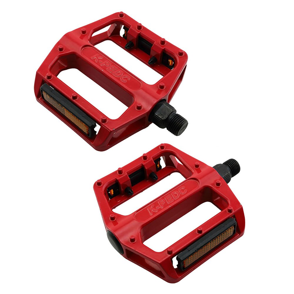 K-PEDC fiets pedalen MTB racefiets pedaal vouwfiets aluminium pedalen mtb fiets accessoires onderdelen: Red