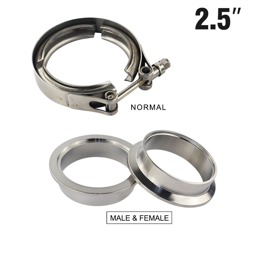 2 &quot;2.5&quot; 3 &quot;3.5&quot; 4 &quot;Rvs Auto V-Band Mannelijke Vrouwelijke Uitlaat Flens vband Klemmen V Band Klem Kit 1.5 2.5 3 Inch Clip: VCN2.5 VFM2.5