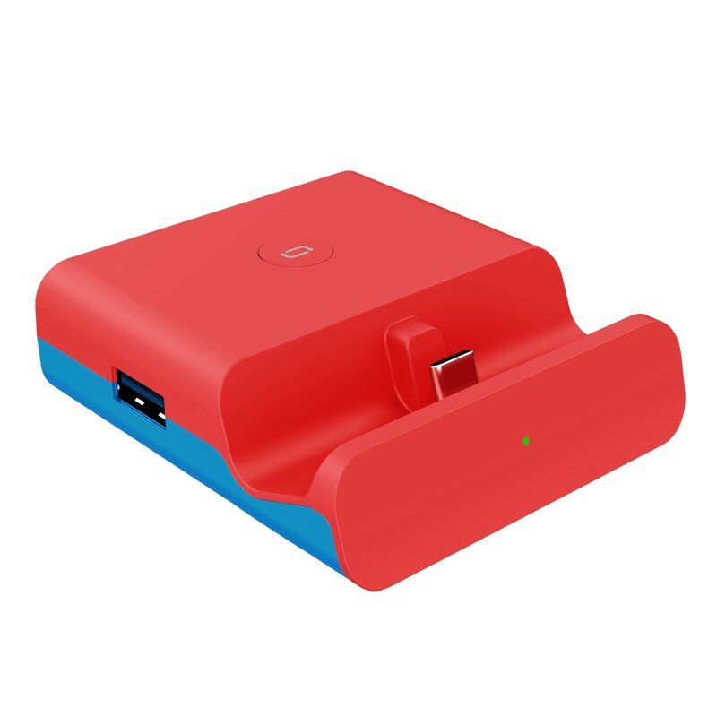 Convertisseur vidéo pour Nintendo Switch socle de charge HDMI transfert TV Portable type-c socle de charge: Red