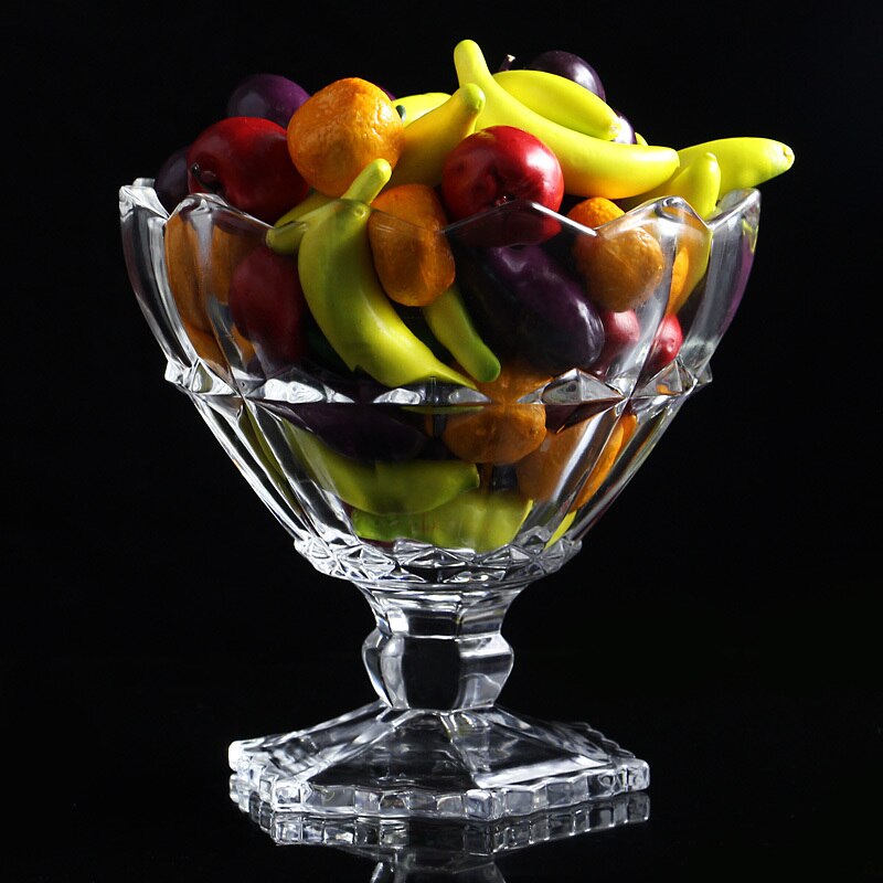 crystal glass fruit bowl high fruit bowl fruit bowl fruit bucket large living room fruit bowl WF11071017