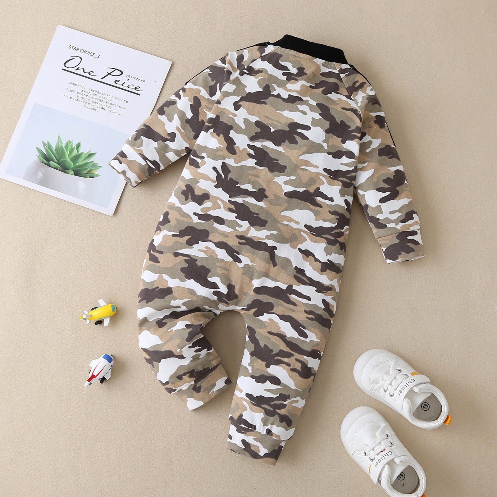 0-18Months Brave Jongen Kleding Baby Baby Jongens Lange Mouw Camouflage Brief Romper Jumpsuit Kleding Baby Boy Romper Warm M4