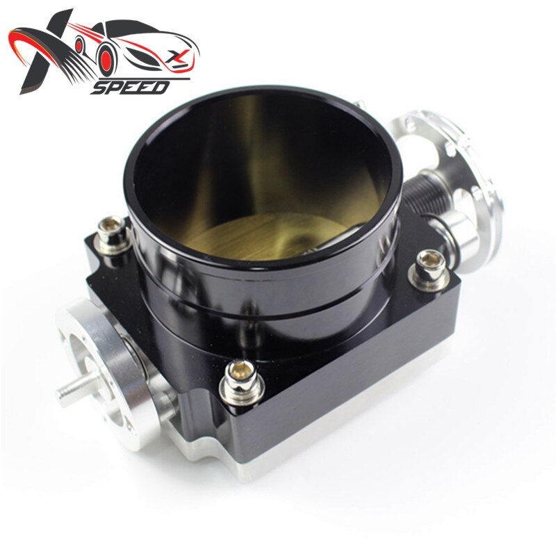 Universal 90mm Throttle Body VQ35 Aluminum High Performance Intake Manifold XX-TBVQ90MM: black