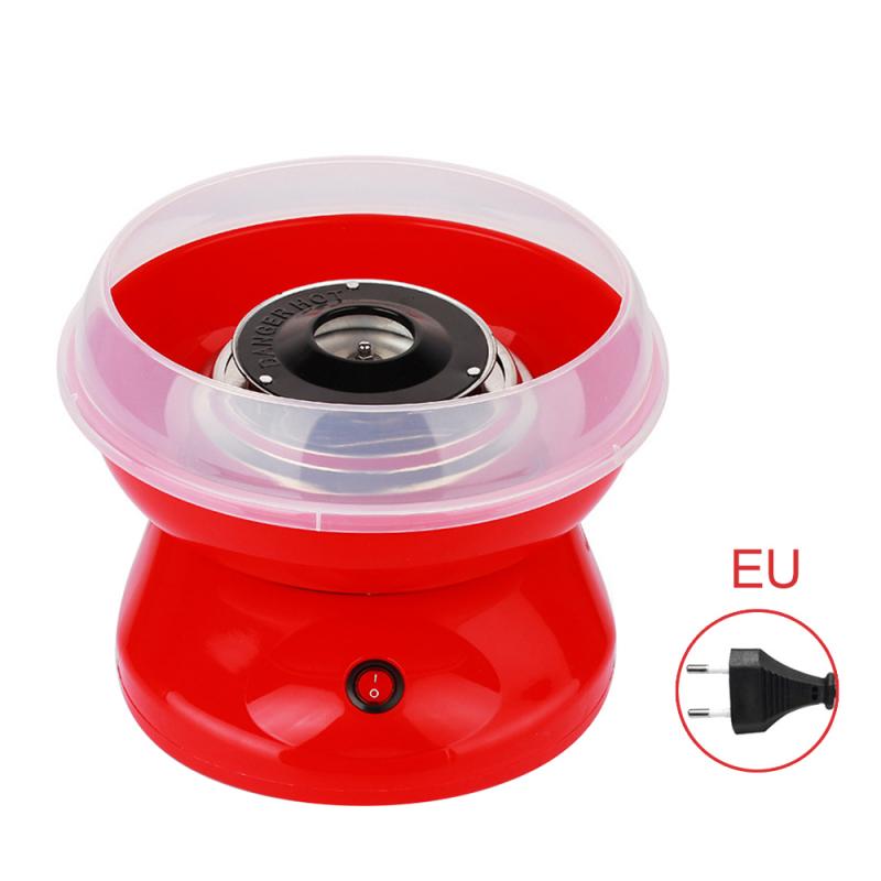 Mini Electric DIY Sweet Cotton Candy Maker Machine Marshmallow Machine MINI Portable Cotton Sugar Floss Machine Christmas: EU red