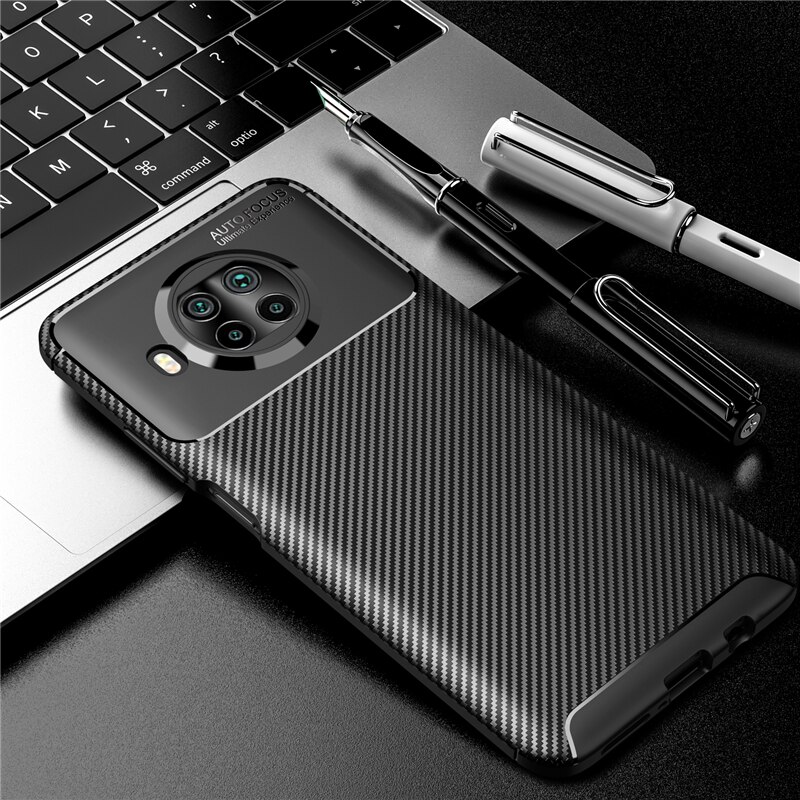 For Xiaomi Mi 10T Lite 5G Case Silicone Slim Carbon Fiber Anti-knock Case For Xiaomi Mi 10T Lite 5G Cover For Xiaomi 10T Lite 5G: For Mi 10T Pro / Black