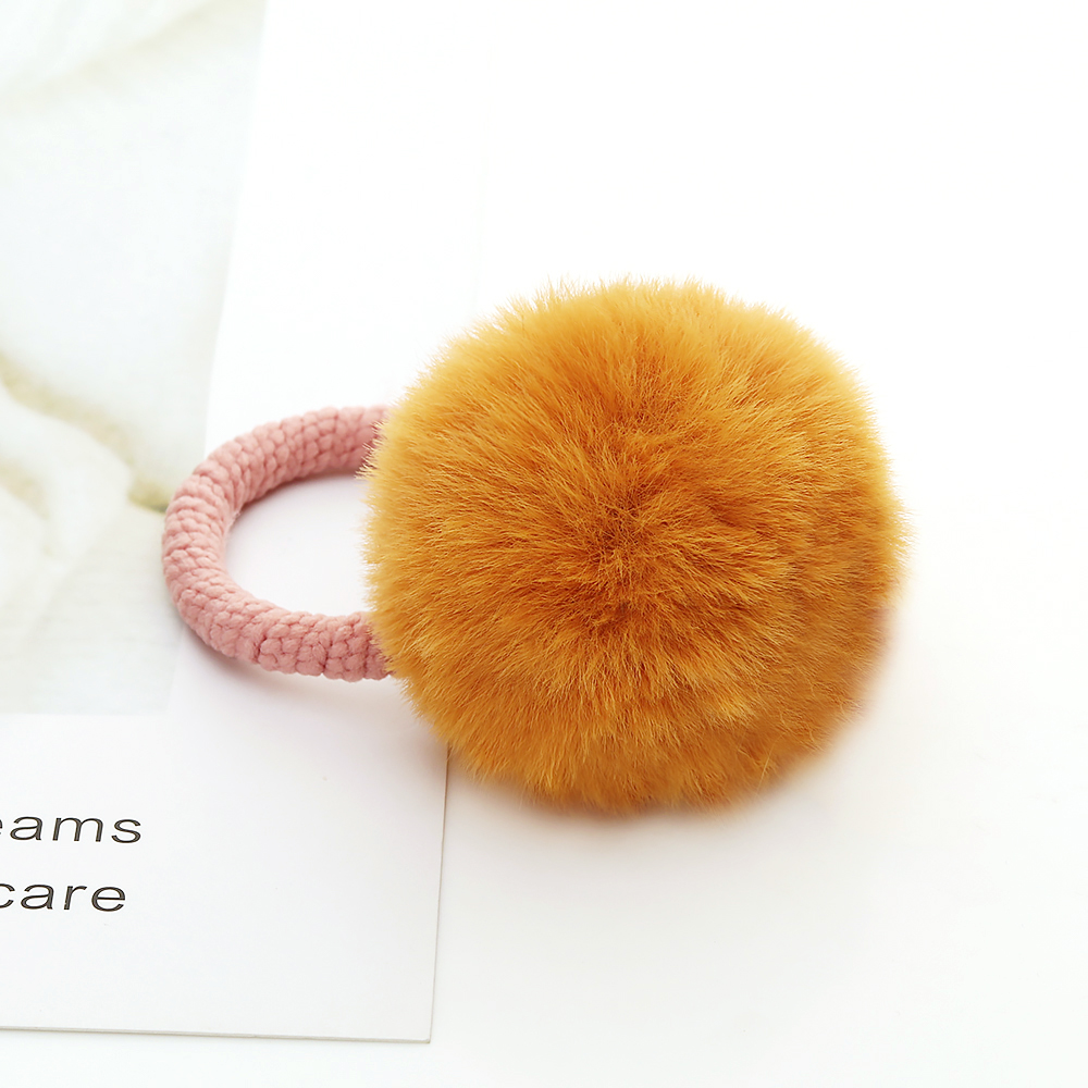 Bandes de cheveux en peluche lapin doux, accessoires, attache élastique, attache pour cheveux, Clip pour cheveux, pour femmes et filles: Champagne