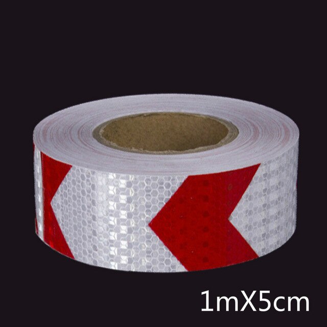 PVC 5*100cm Arrow Sticker Reflective Tape Reflective Conspicuity Safety Warning Lighting Tape Strip for Car Trailers Truck Traff: 54