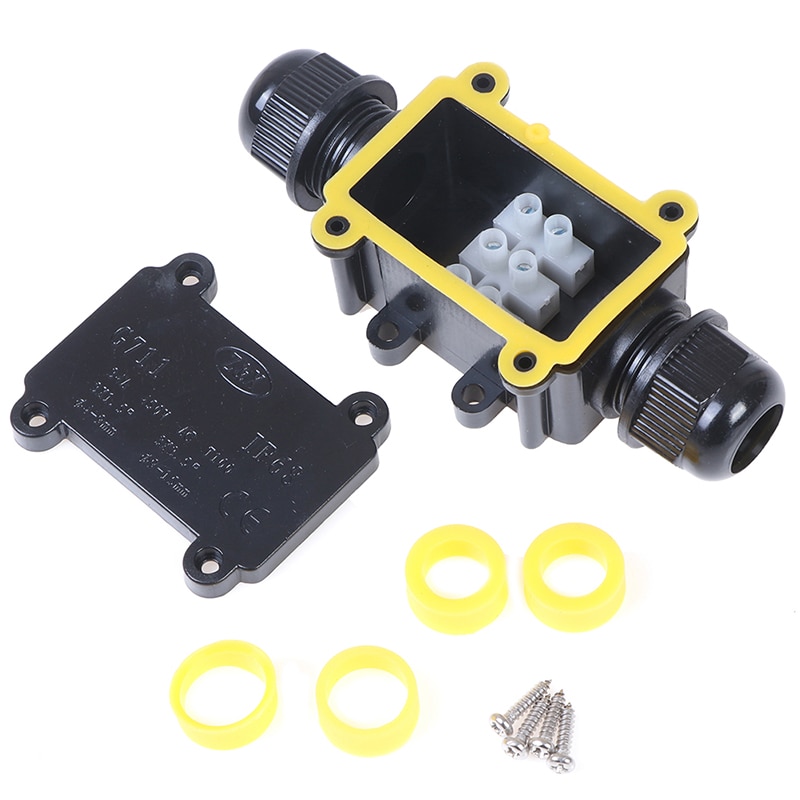 2 Way Waterproof Electrical Junction Box For Outdoor Lighting Cable IP68