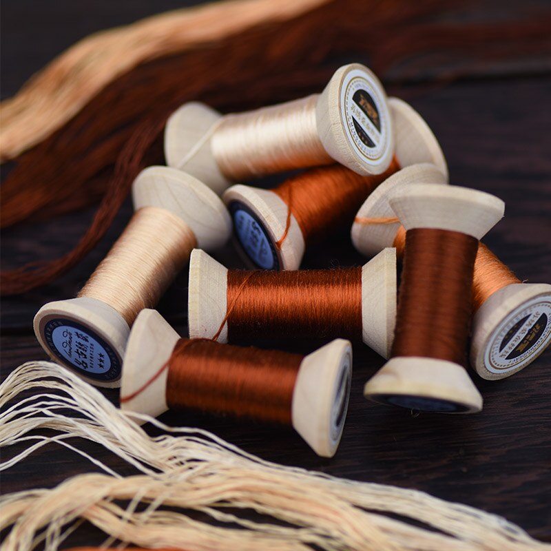Reddish brown embroidery thread/practical mini spool/suzhou embroidery thread /DIY common thread