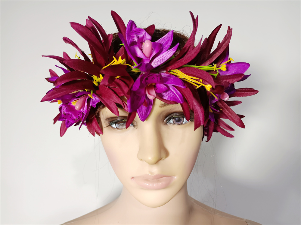 ragno giglio Orchidea Fiore fascia Hula ballerina Ragazza Copricapo Prestazioni per feste Hawaii Ghirlanda Accessori per capelli Vendita calda