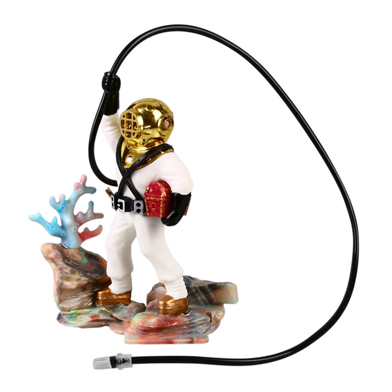 Fish Tank Aquarium Decor Funny Diver Hunter Home Ornament Aquarium Accessory Aquatic Landscape for: w