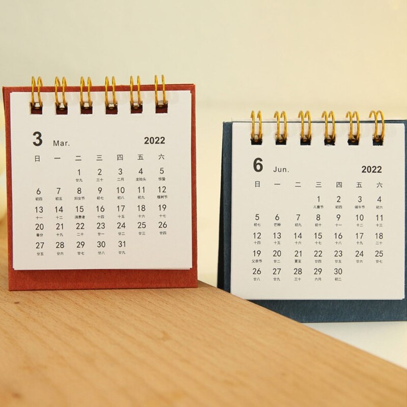 594F 2022 Tafel Maandelijkse Kalender Memo Pad Pocket Kalender 8 Klassieke Ontwerpen 8. -12. 2022 Unruled Pagina &#39;S Voor Dagelijkse Schema