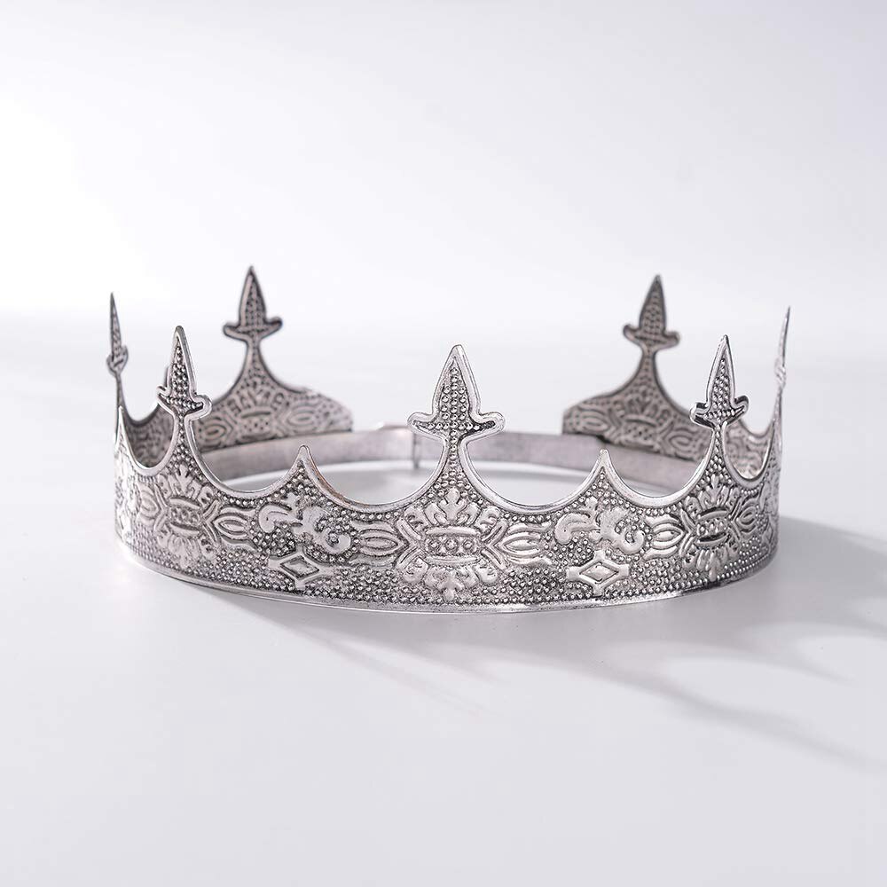 4 Coronas De Rey Y Reina Doradas Con Diamantina - Disfraz Para Halloween, Cumpleaños, Carnaval Y Fiestas Temáticas - Talla única Adulto