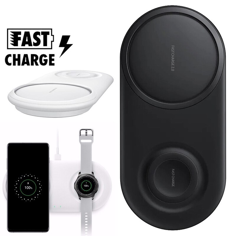 25W 2-in-1 Wireless Charger Duo Pad for Samsung S21 S20 Note20 Ultra S10 Plus Dual Phone Watch Fast Charging Dock Station