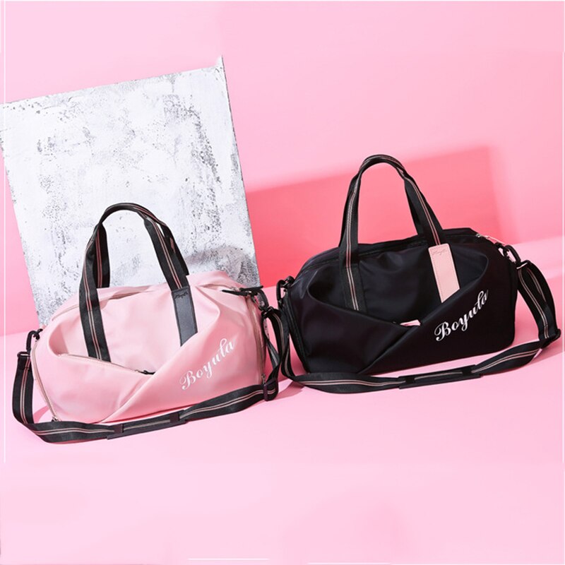 Saco de ginásio esportes feminino separação seca e molhada sapato posição formação yoga saco grande capacidade sacos viagem mão bagagem pacote homem