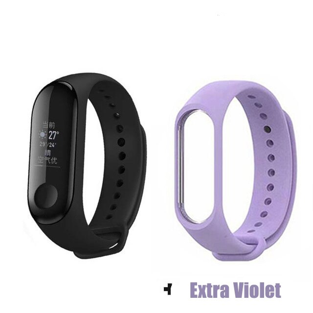 Xiaomi Mi Band 3 Fitness Tracker 50M Waterdichte Smart Band Smartband Oled Display Touchpad Hartslagmeter Polsbandjes Bracele: add purple