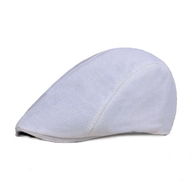 Men Berets Street Newsboy Hat Spring Autumn Winter Retro British Beret Hats Men Peaked Painter Caps Forward Gatsby Cabbie Hats: Style 02 white