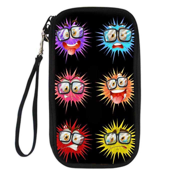 Noisydesigns Paspoort Id-kaart Houder 3D Denim Pocket Rode Lippen Cartoon Gedrukt Vrouwen Cluth Portemonnee Portemonnees voor Meisjes Tassen: CC1433Z6