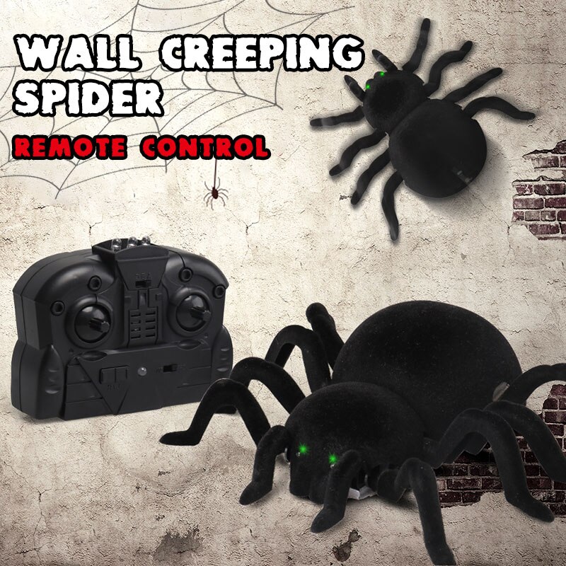 Electric Remote Control Car Spider Wall Creeping Toy Scary Prank Halloween Toys YH-17: Default Title