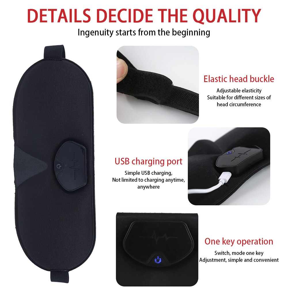 Charge pulse smart sleep eye mask head massager Insomnia Therapy Release Stress Sleep Therapy Device Sleeping Di Brain Relaxatio
