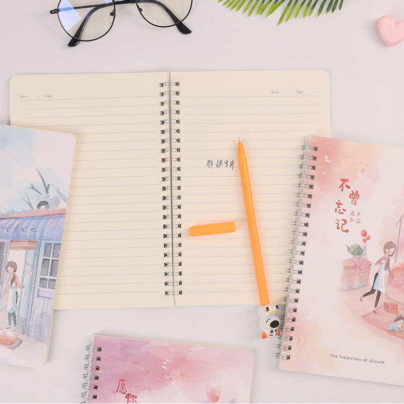 Kawaii Loose-leaf Notebook Diary Horizontal line Notebooks Diaries Cute Student Notepad planner School Office Supplies 210x145MM