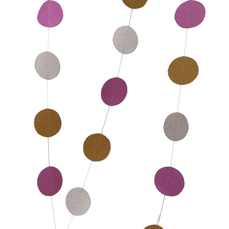 Round Piece Paper Flower Party Decoration Decoration Pendant Pendant Round Flag Birthday Full Moon Baby Shower Wedding