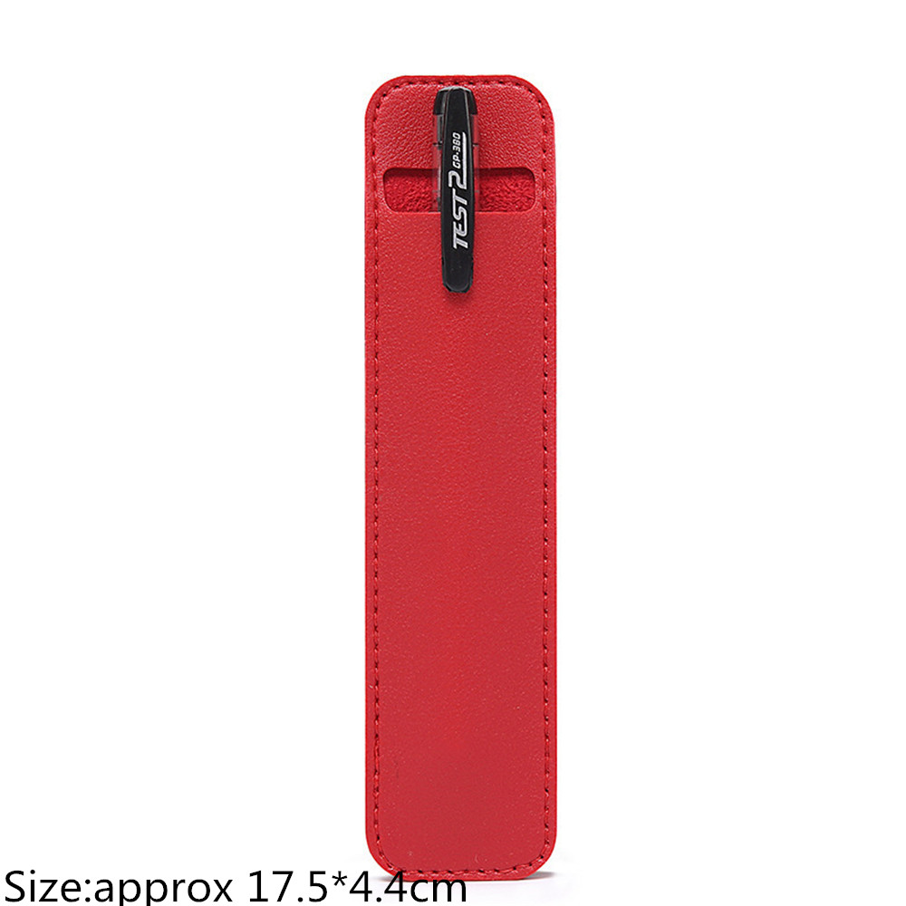 Porte-stylo réglable en cuir PU coloré, élastique, détachable, 8-1.5 pouces: Red