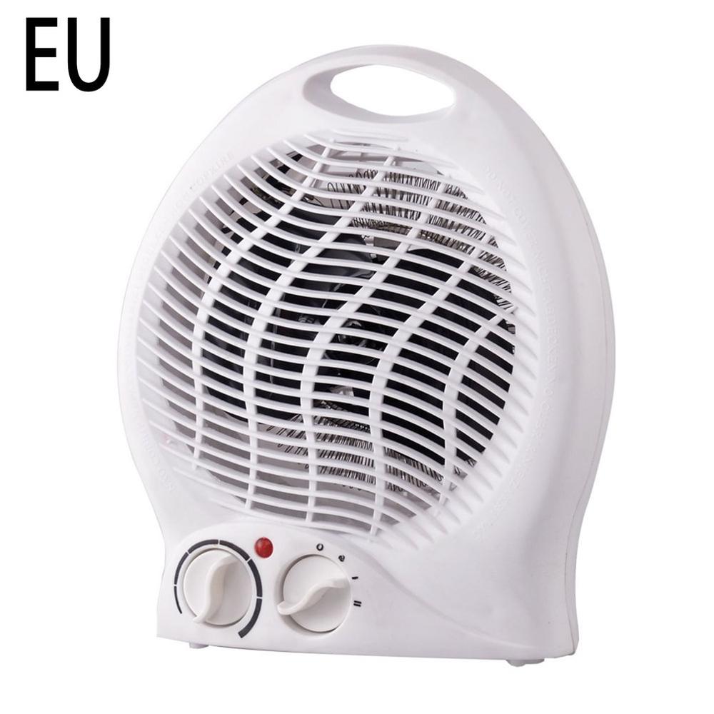 UK/US/EU Portable Fan Heater Adjustable Thermostat Floor Table Desk Heater 2000W Heater 2 Heat Settings Fan Heater: EU