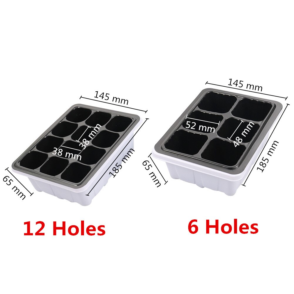 2 Pcs 6 Cell 12 Cell Cultivation Box with Breathable Holes Home Garden Germination Nursery Pot Succulents Seedling Grow Box